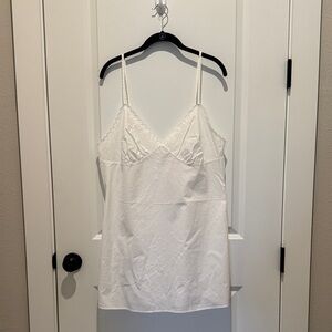 Victoria's Secret White Slip with Lace Detail